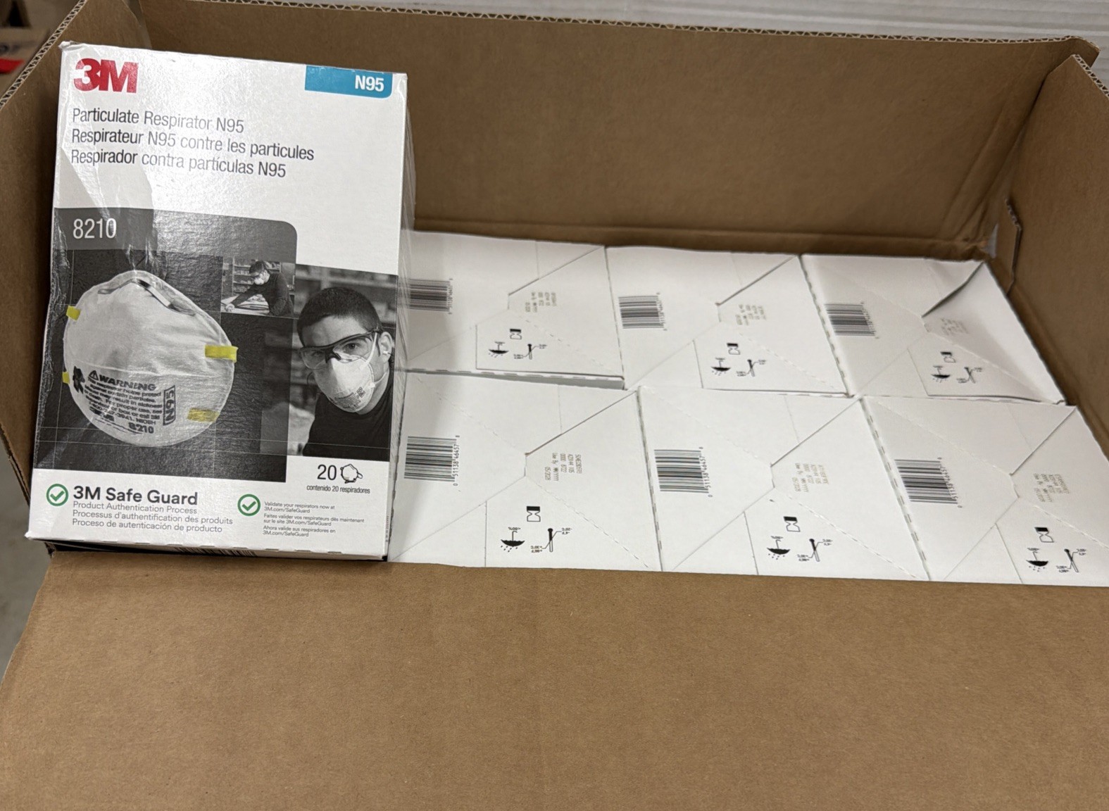 3M 8210 N95 Particulate Respirator Face Mask 8 Boxes (20pcs In Box) exp 05/2028