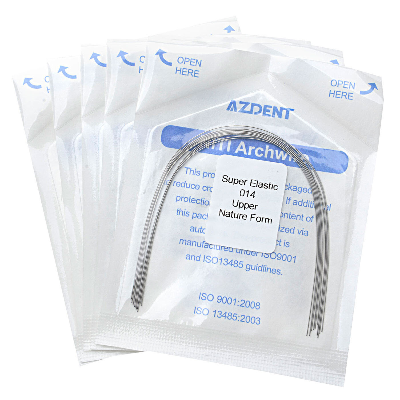 10PCS AZDENT Dental Orthodontic Super Elastic Niti Round Arch Wire Natural form