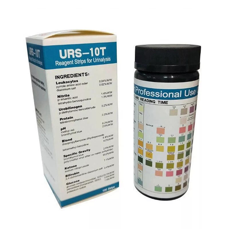 100pcs/Box Precise Urine Dipstick 10 Parameter Urinalysis Reagent Test Strips
