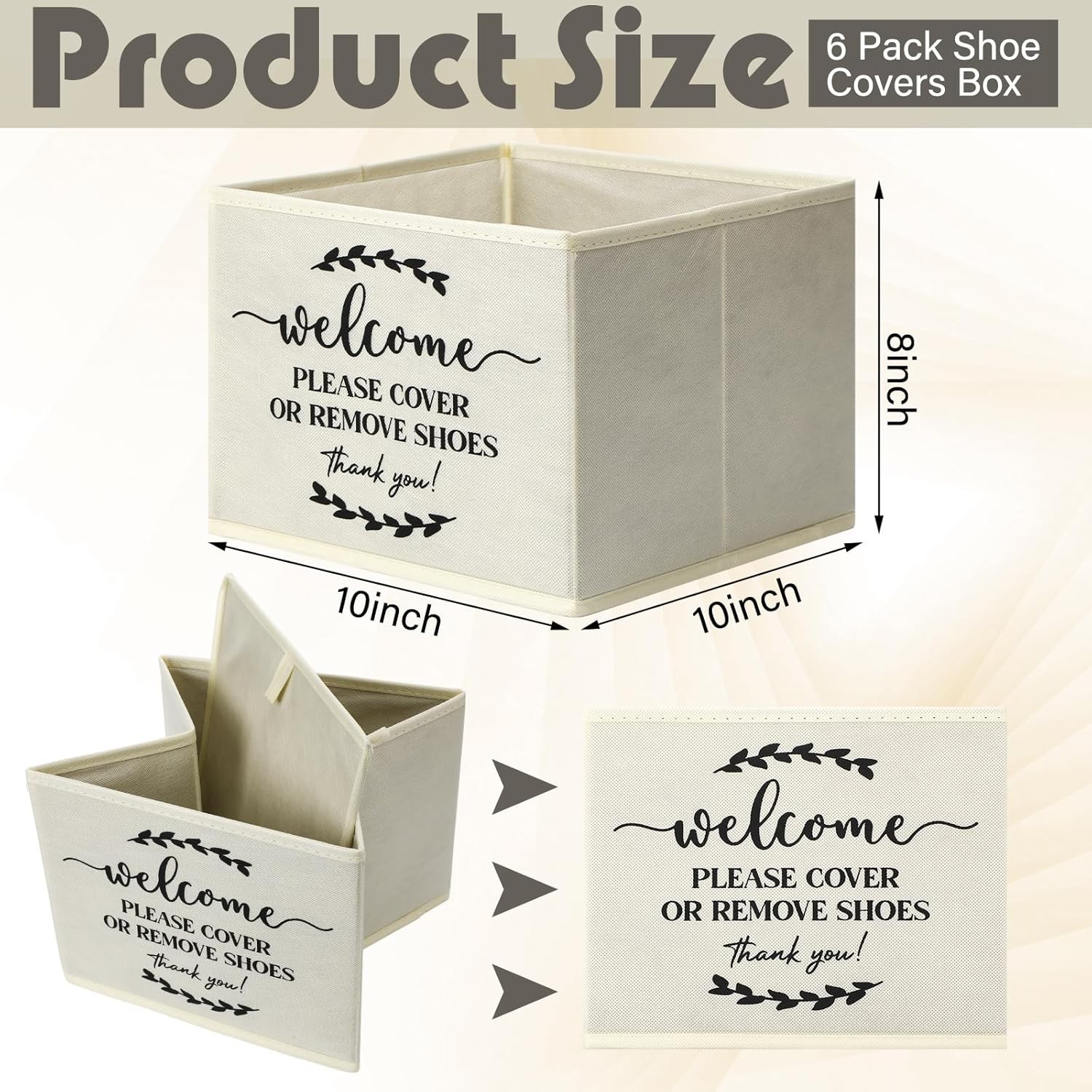 Disposable Shoe Covers 6 Pack Foldable Indoor Instep Feet Protection Single