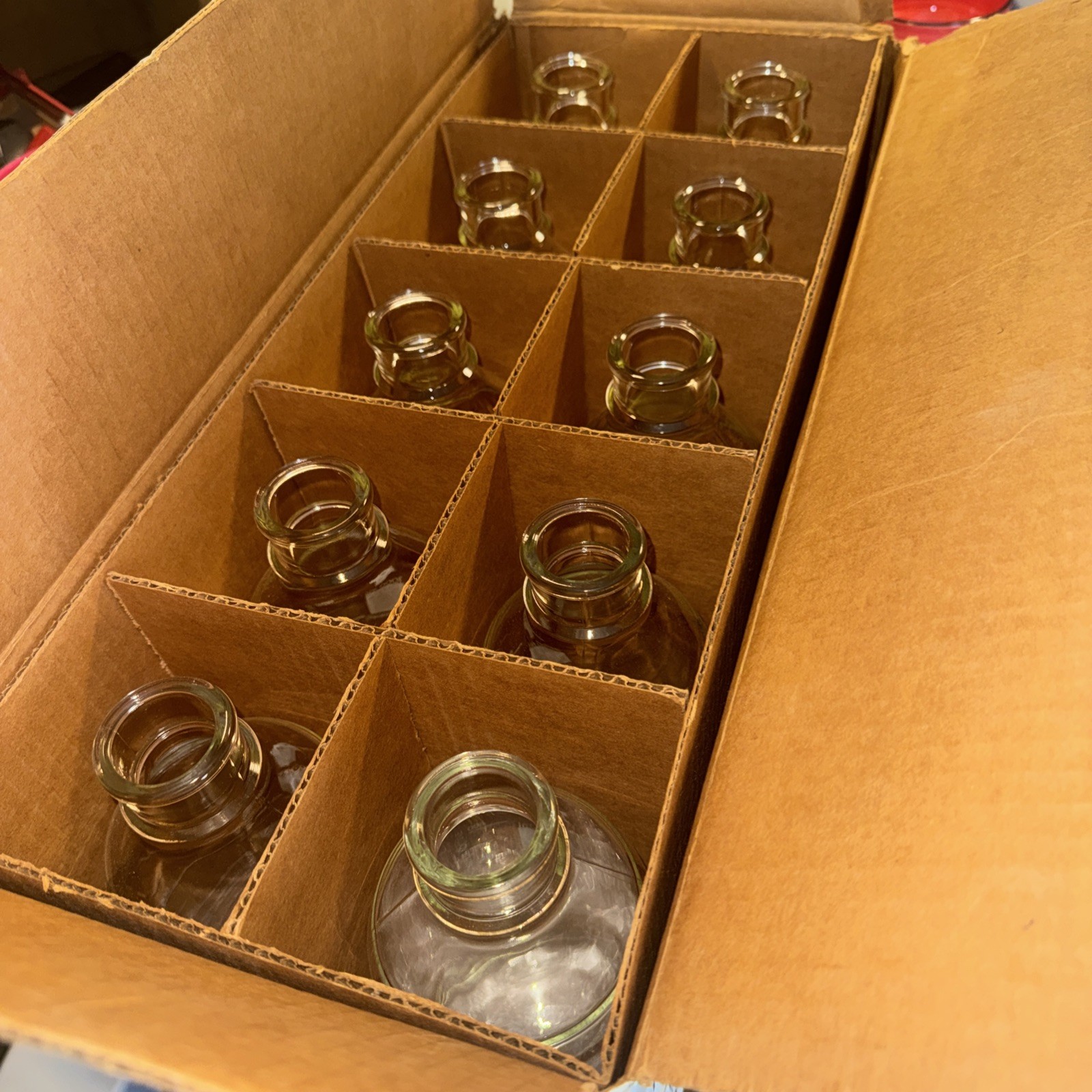 Glass Sterile Bottles Lot 10 AMSCO Autopour NC608 1000ml NEW Germany Vintage