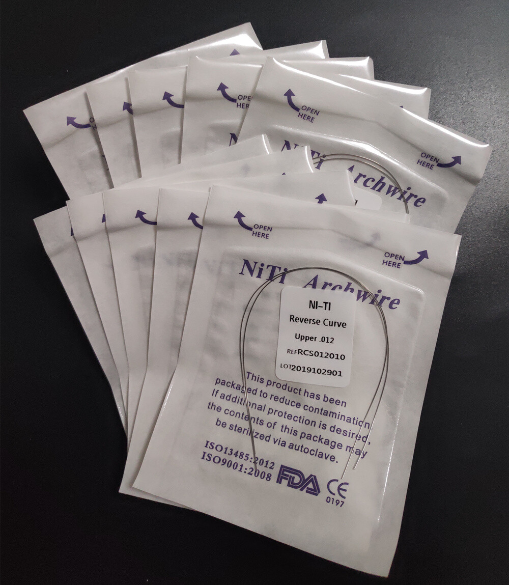 Dental Orthodontic Reverse Curve Arch Wire Niti Super Elastic Round