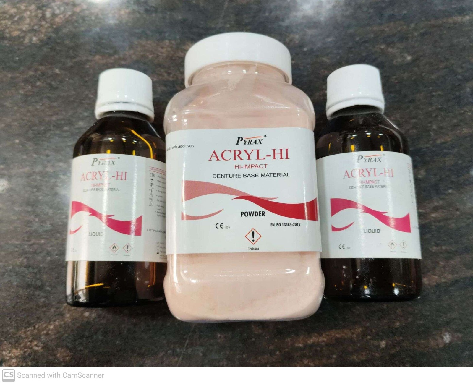 Dental ACRYL HI IMPACT Heat Cure Denture Base Material – VARIOUS SHADES & PACKS