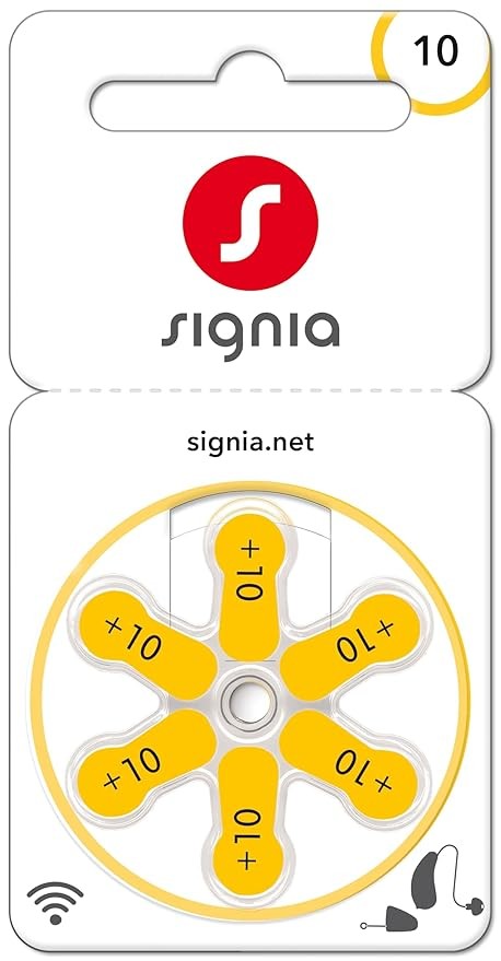 Signia Premium Hearing Aid Batteries Long Lasting Size 10(Pack of 1 Batteries)
