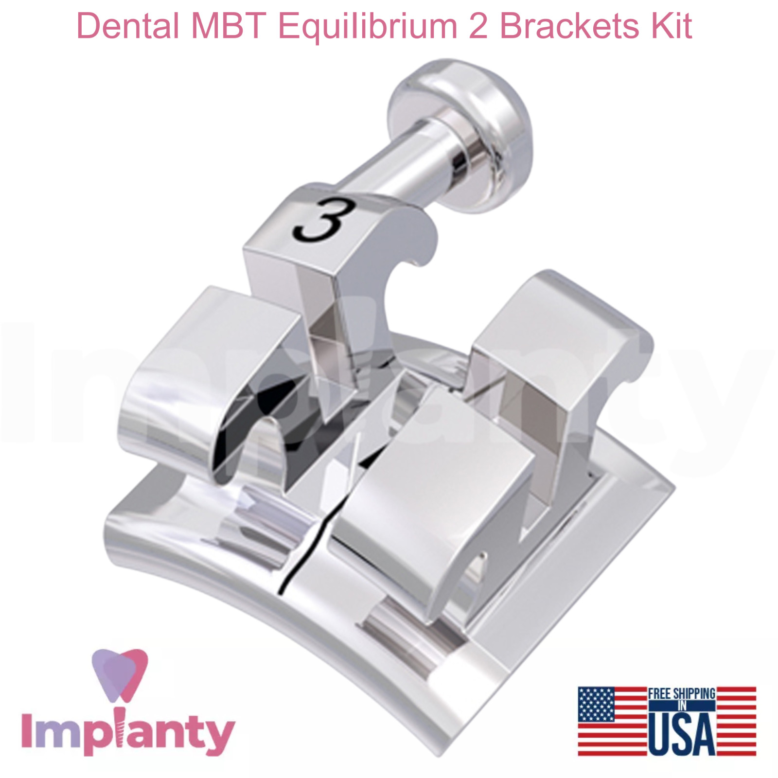 Dental MBT EquiIibrium 2 Brackets Kit Stainless Steel Laser-Structured Base