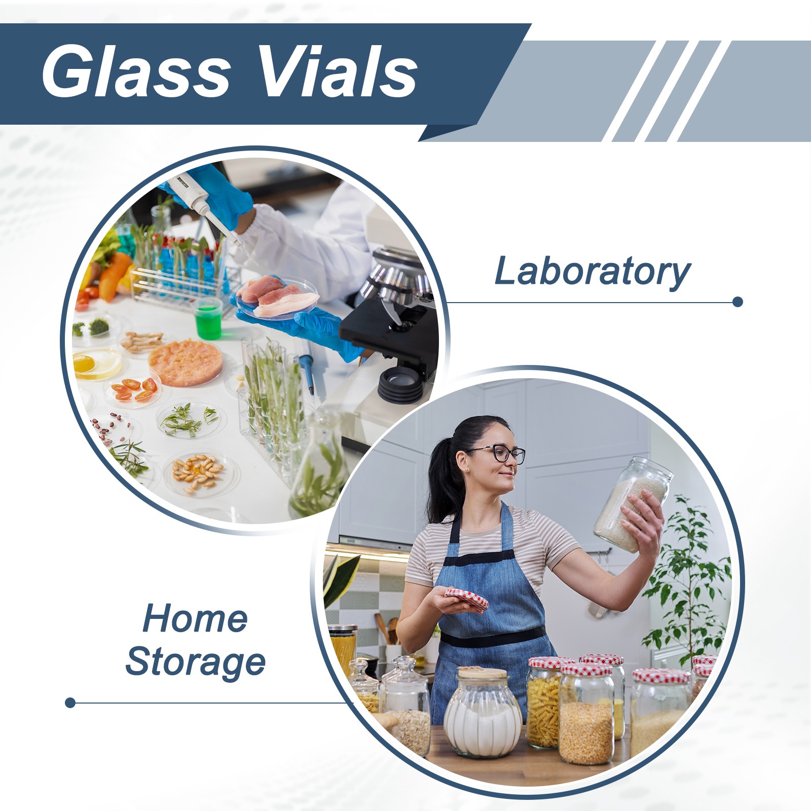 3ml Clear Glass Vials, 10Pcs Sample Vials Reagent Media Bottle