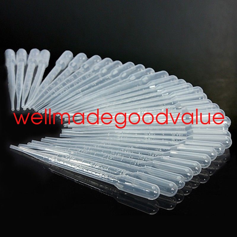 10~100 pcs 1/2/3/5/10ml Plastic Disposable Transfer Oils Pipettes Eye Dropper U