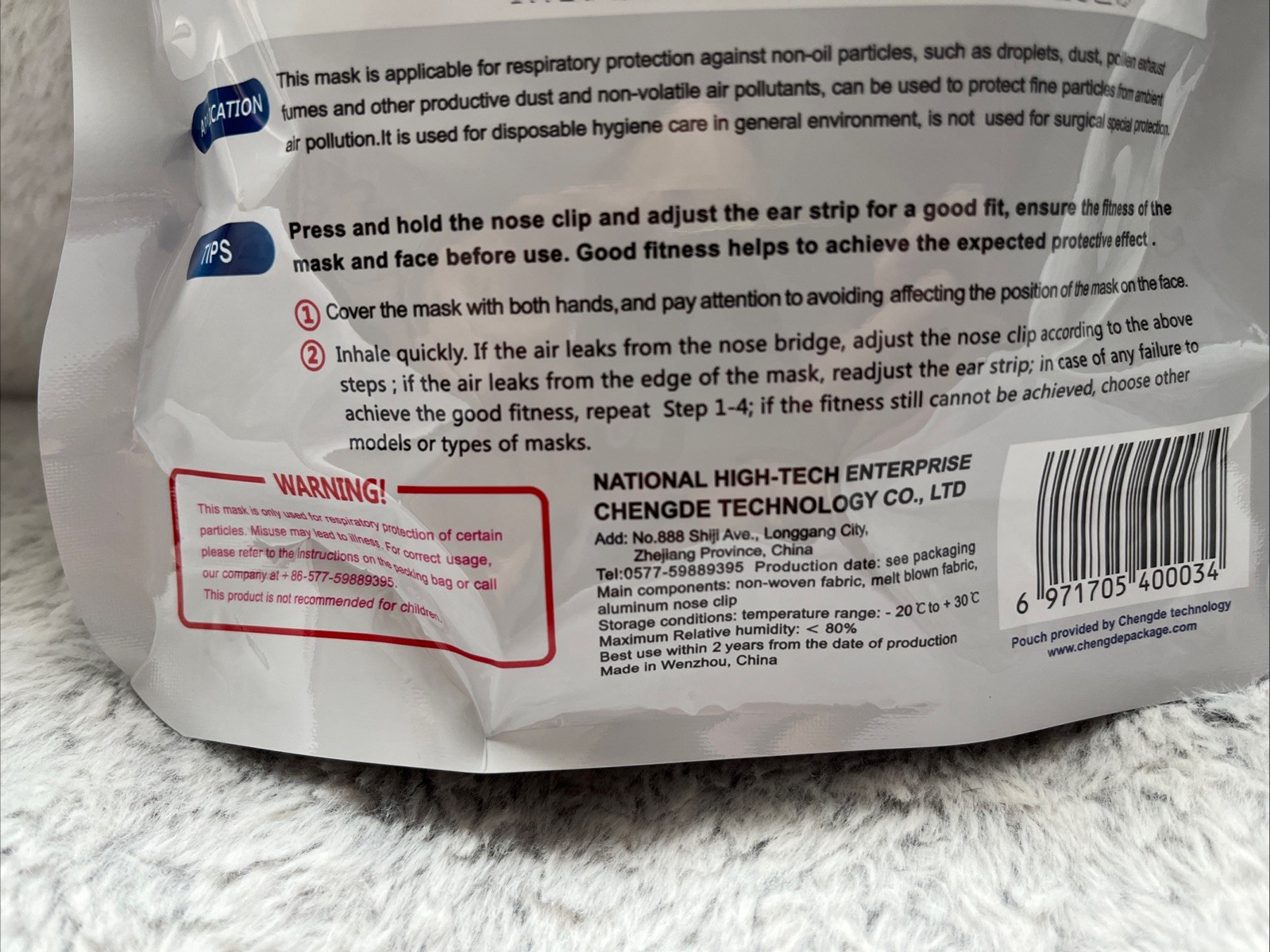 Medical face mask pack of 10