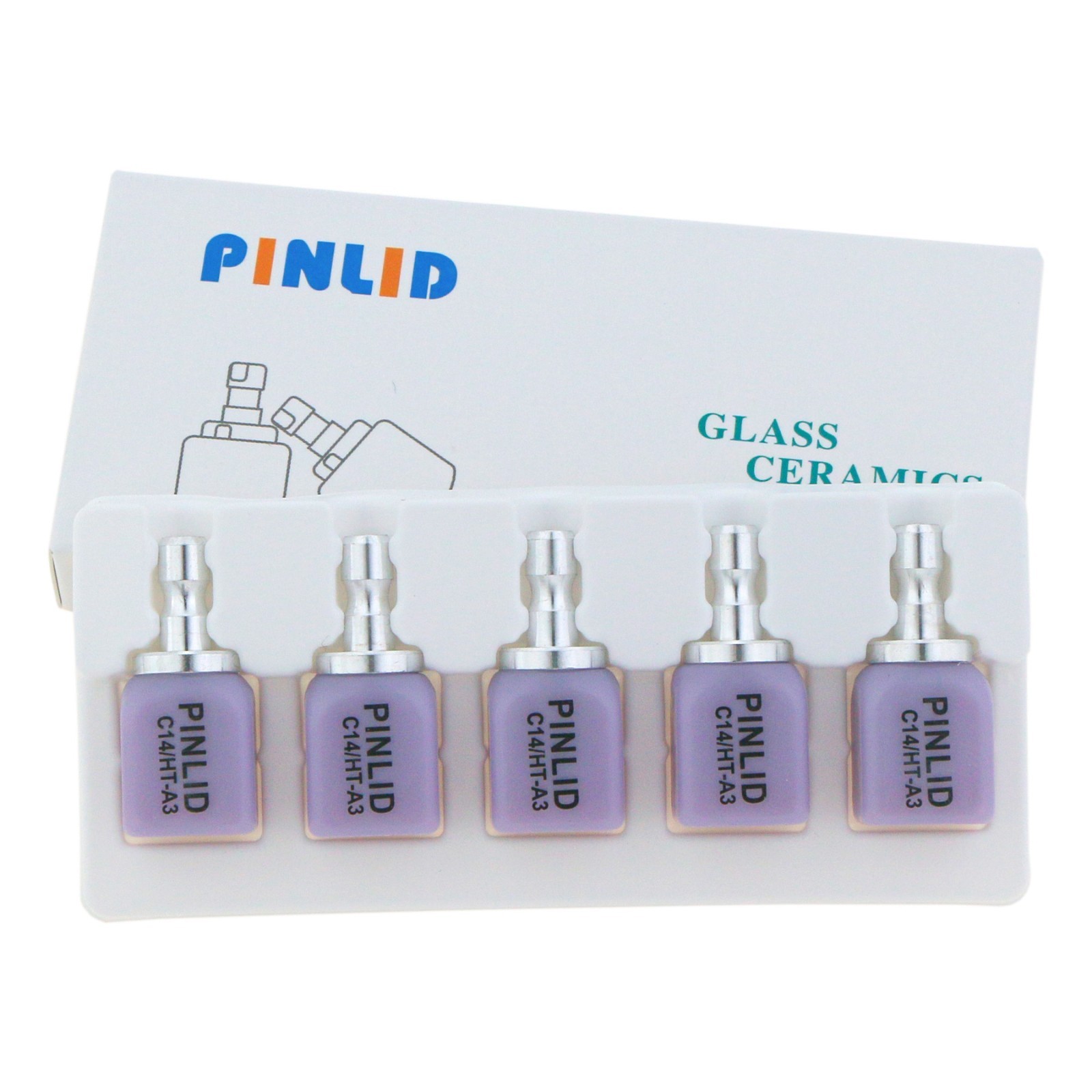 US C14 Glass Ceramic Lithium Dislicate Blocks HT A1 A2 A3 CEREC Emax CAD CAM