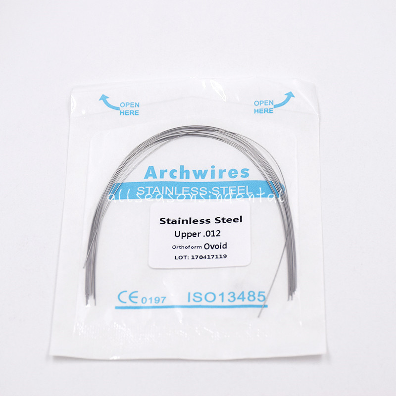 10 Pack Orthodontic Dental Stainless Steel Arch Wires Round Ovoid Form 012 Upper