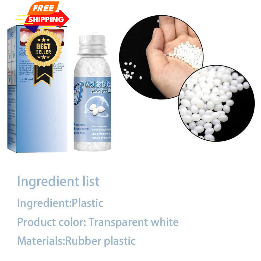 Tooth Repair Kits,2Pcs 30ml Dental Denture 2pcs