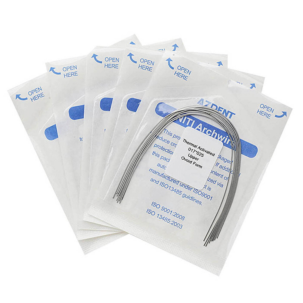 AZDENT Dental Orthodontic Niti Arch Wires Thermal Activated Rectangular Ovoid
