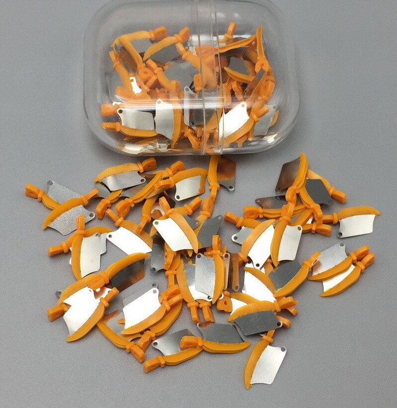 50pcs Dental Matrix Fender Wedge Prep Interproximal Wedges w Metal Blade Guard