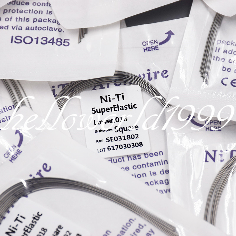100 Packs Super Elastic Arch Wire Niti Round Ovoid Natural Square 30 Types Opt