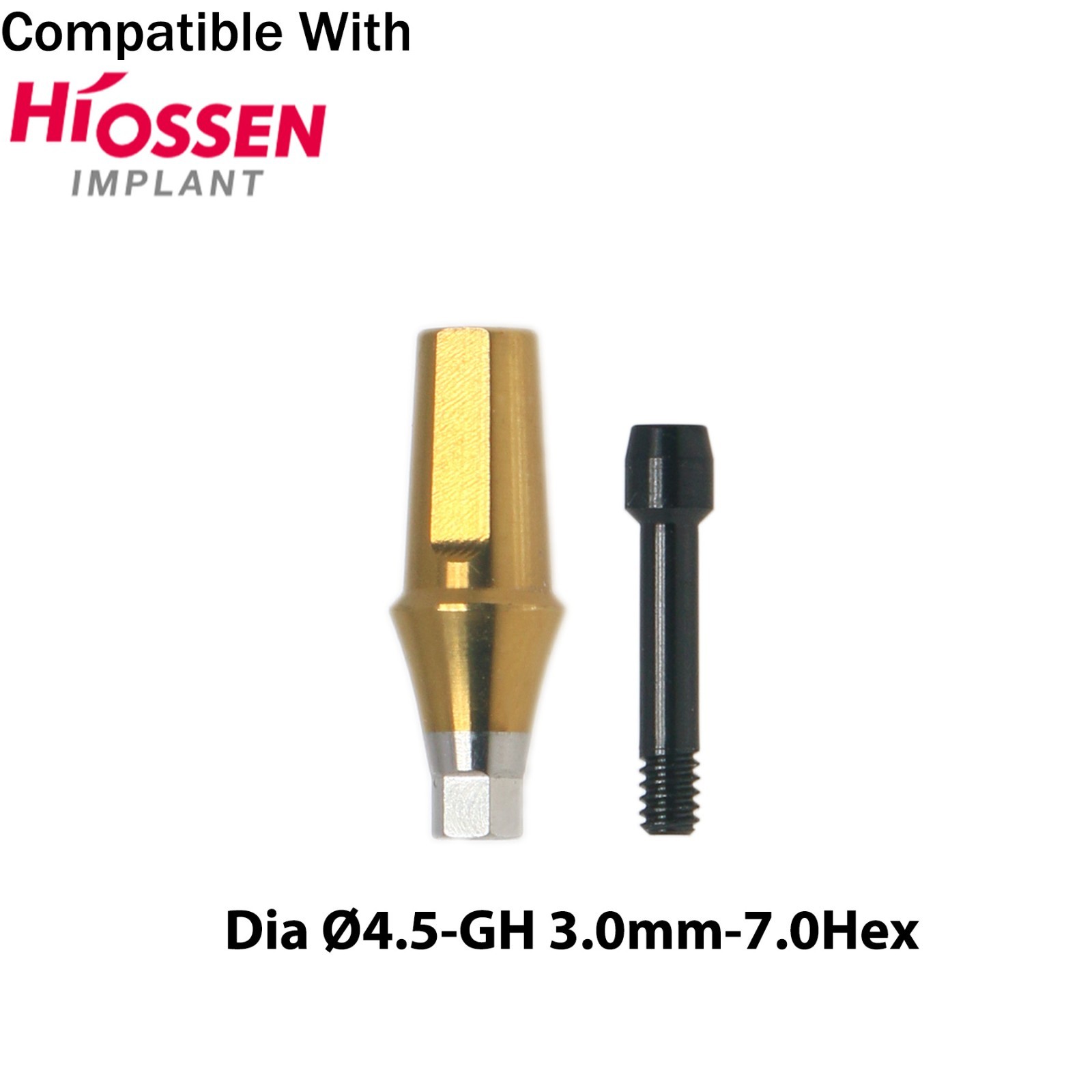 Titanium Straight Transfer Abutment Compatible with Osstem Hiossen Mini/Regular