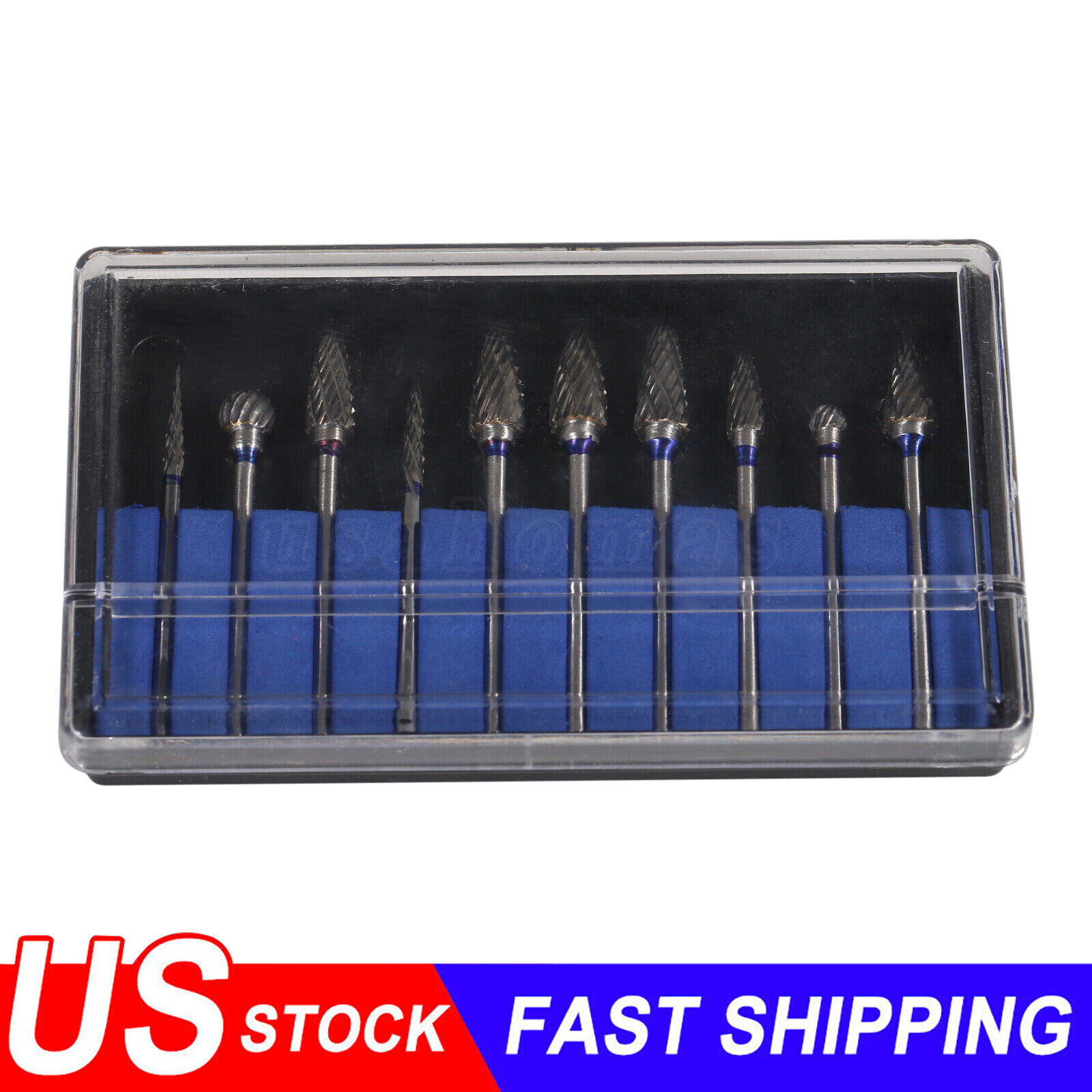 10pcs/Set Dental Tungsten Carbide Burs Plaster Alloy Acrylic Drill Polisher