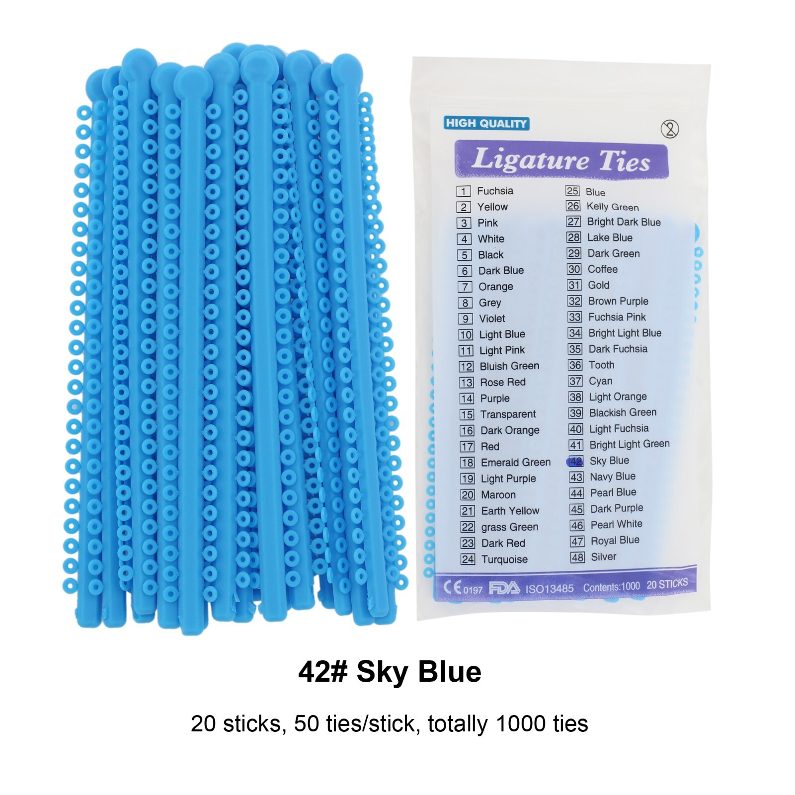 1000pcs Orthodontic Ligature Ties Elastic Ligas Ortodoncia Rubber Bands Brackets