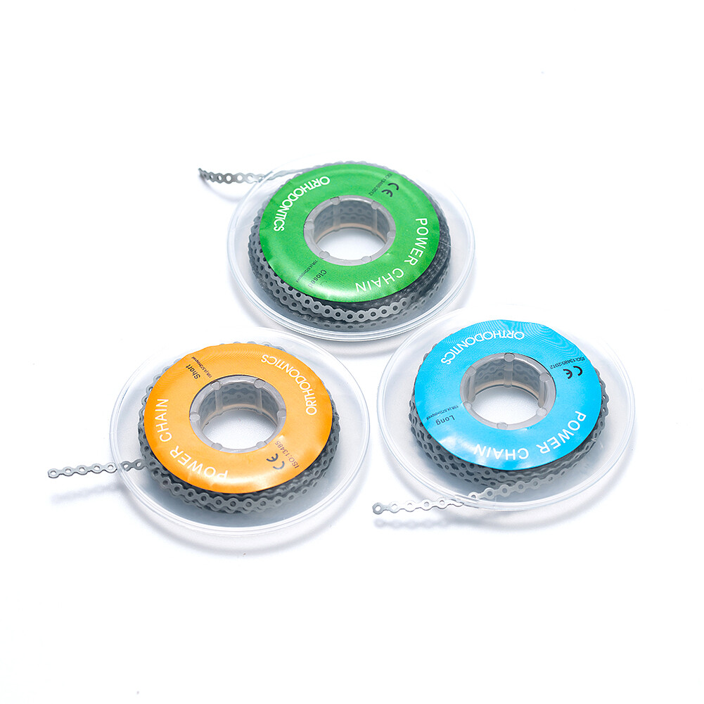 5Packs Dental Elastic Ultra Power Chain Long/Short/Close Rubber Bands For Braces
