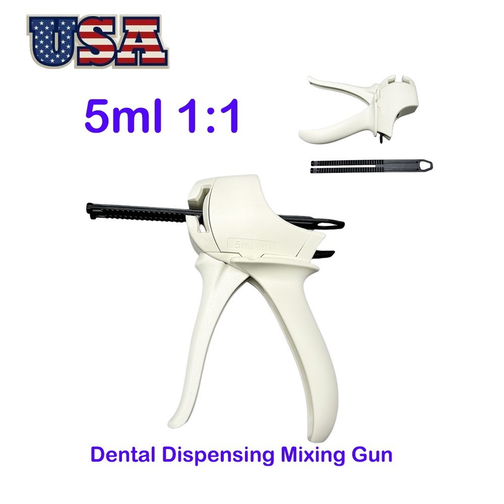 5ml 1:1 Dental Activa-Spenser Type Dispenser Gun For Automix Syringes Cement Gun