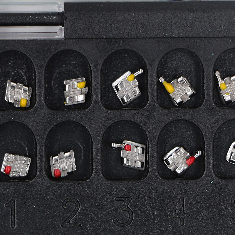 10×Dental Orthodontic Metal bracket monoblock Mini MIM MBT 0.22 With 345 HK 5×5