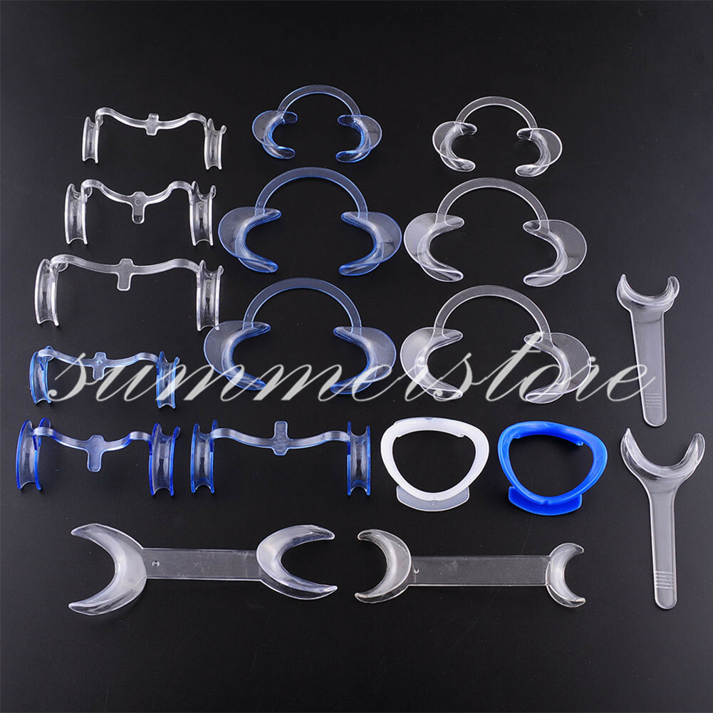 18 Pcs/Kit W/T/O/C All Types Dental Ortho Oral Cheek Lip Retractor Mouth Opener