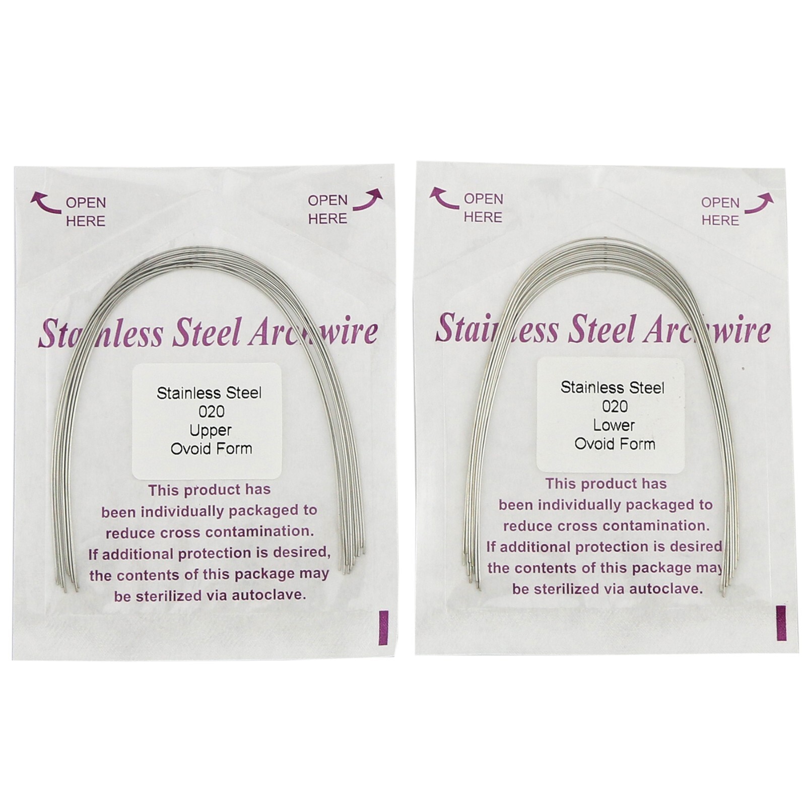 US Dental Ortho Arch Wire NiTi Stainless Reverse Curve Nature Round Square Ovoid