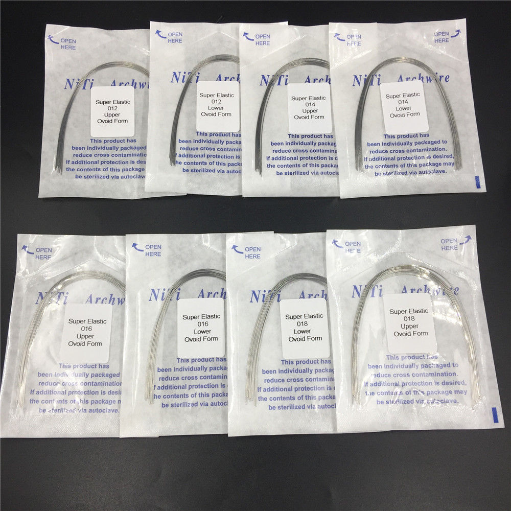 Dental Orthodontic Arch Wire Super Elastic Niti Round Ovoid Upper/Lower 012-020