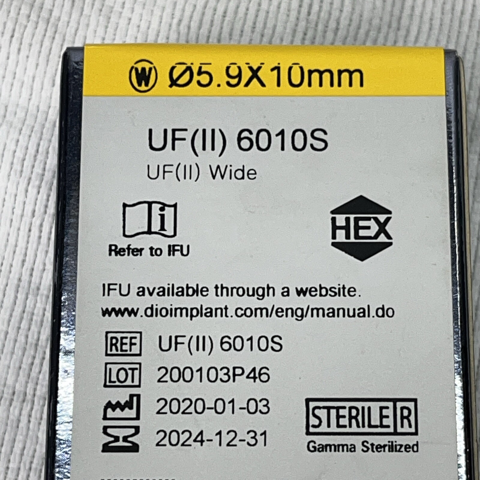 1 Box DIO HSA UF (II) DENTAL IMPLANT Works with HIOSSEN