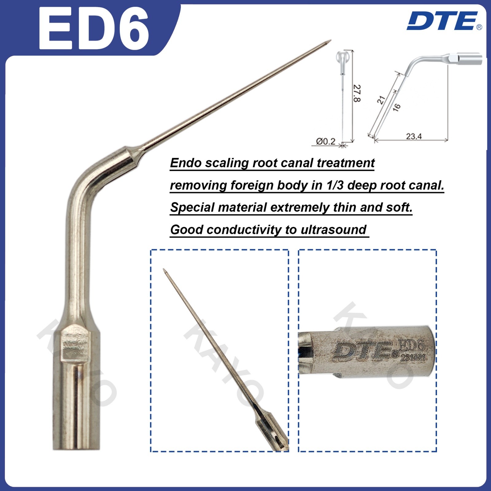 Woodpecker DTE Dental Ultrasonic Scaler Tips ED Endo Tips Fit NSK SATELEC ACTEON