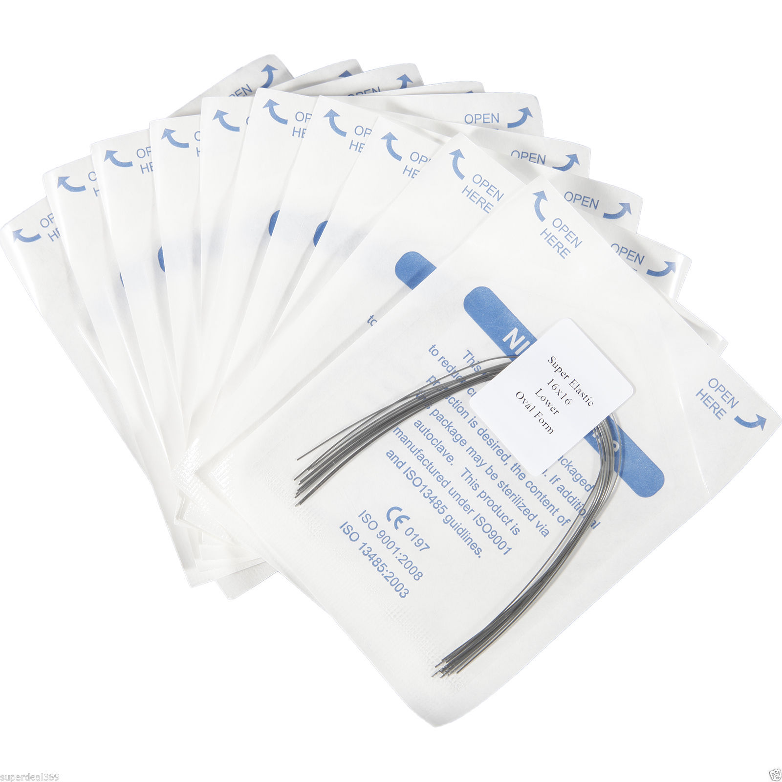 10 Packs Dental Orthodontic Arch Wire Rectangular Niti Super Elastic Upper/Lower