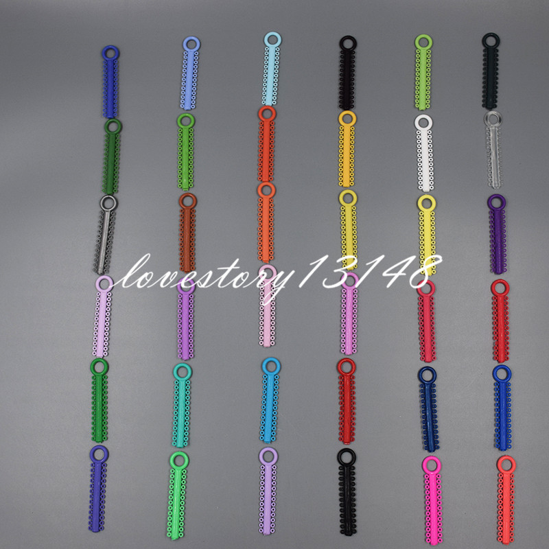 1 Bag(1040 Pcs)Dental Orthodontic Elastic Ligature Tie Colorful Mixed 37 Colors