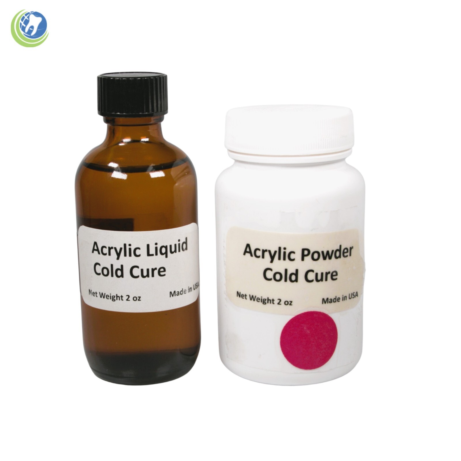 Dental Lab Dentist Self Cure Curing Acrylic MINI KIT Dark Pink Veined 2oz:2oz