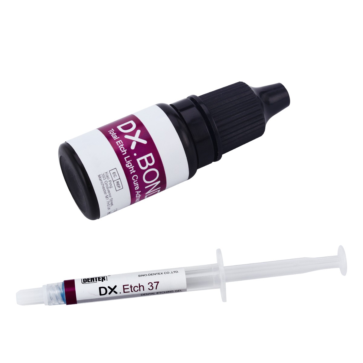Dental Light Cure omposite Kit 5 Colors A1-A3.5 with Ethant & Bonding Agent