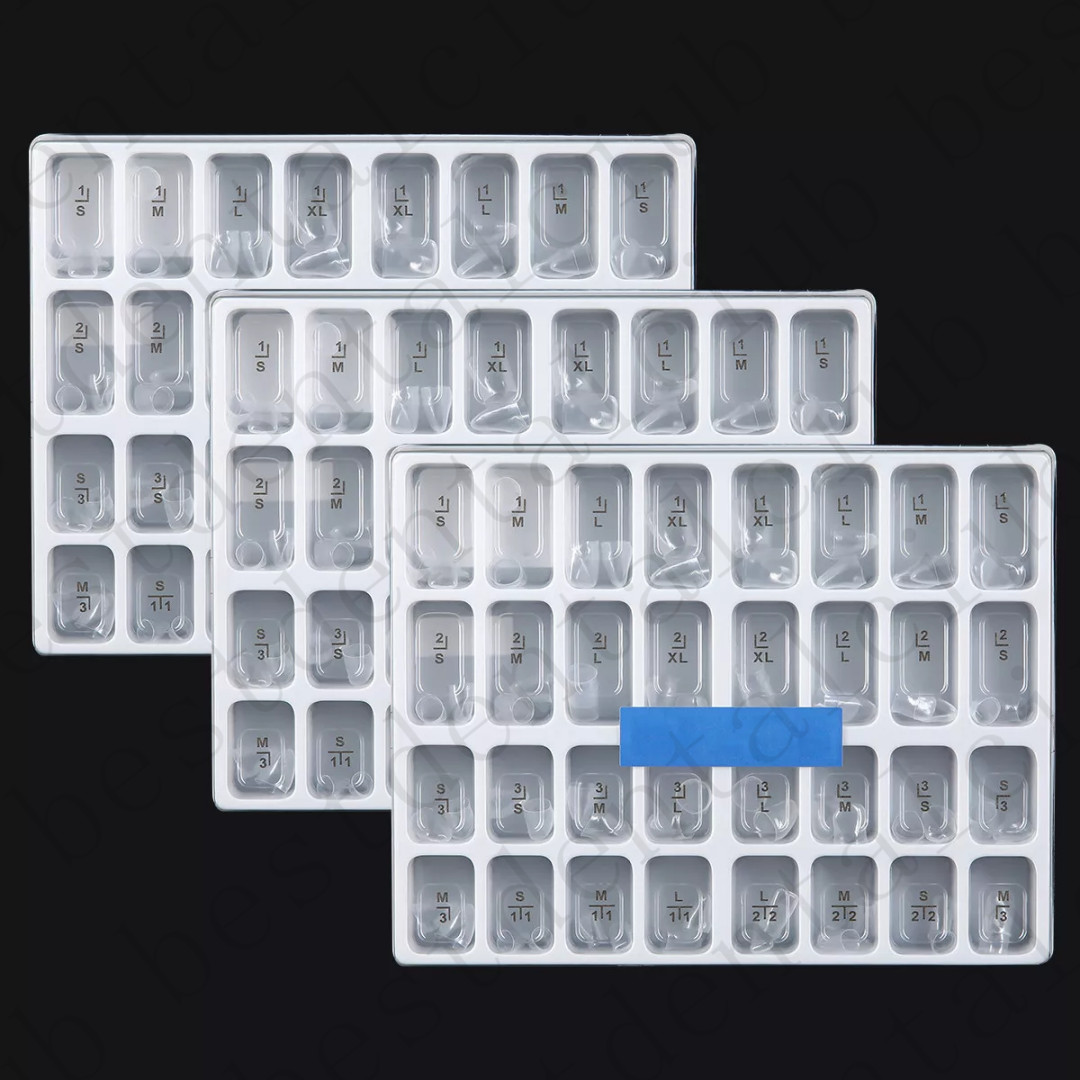Dental Anterior Transparent Forms For Temporary Crowns No1.910 Kit TOR VM 64Pcs