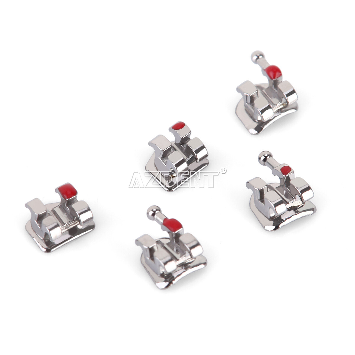 AZDENT 10X Dental Ortho Brackets Mini/Standard MBT/Roth 022/018 Hooks 3 4 5