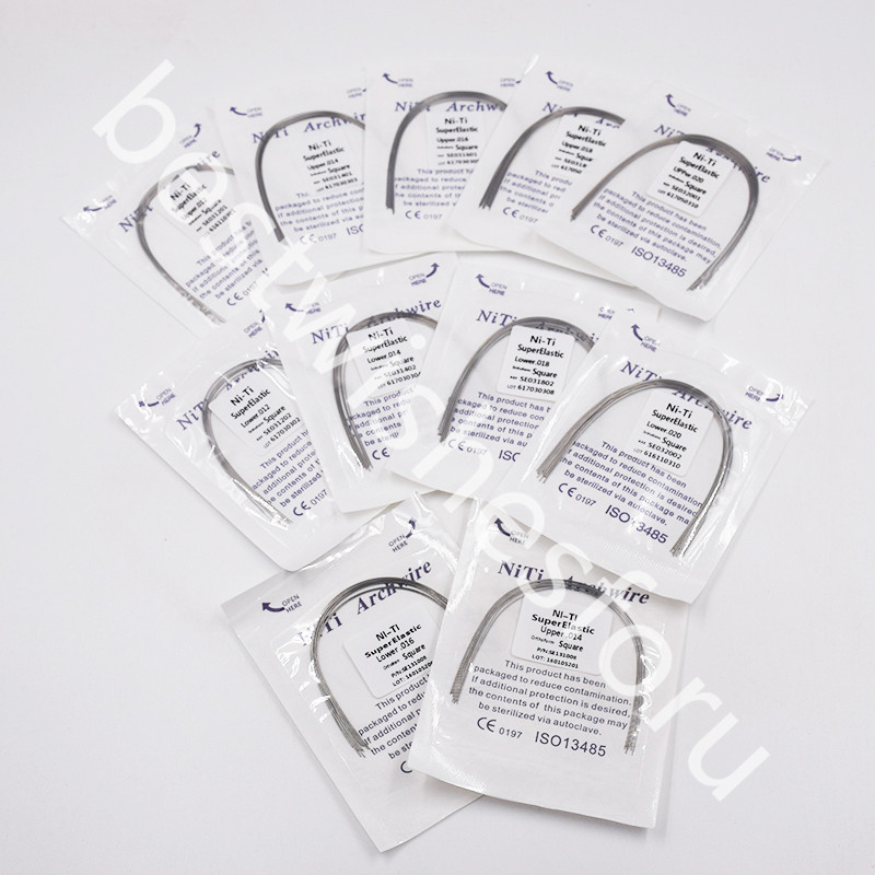 Super Elastic NITI Ortho Arch Wire Round Square Upper Lower 012 014 016 018 020