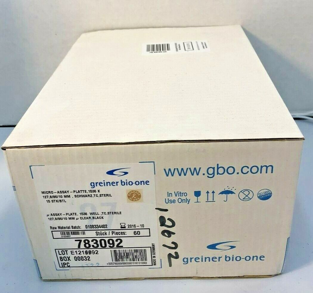 Greiner Bio-One Microplate 1536 Well Black 15 Plates
