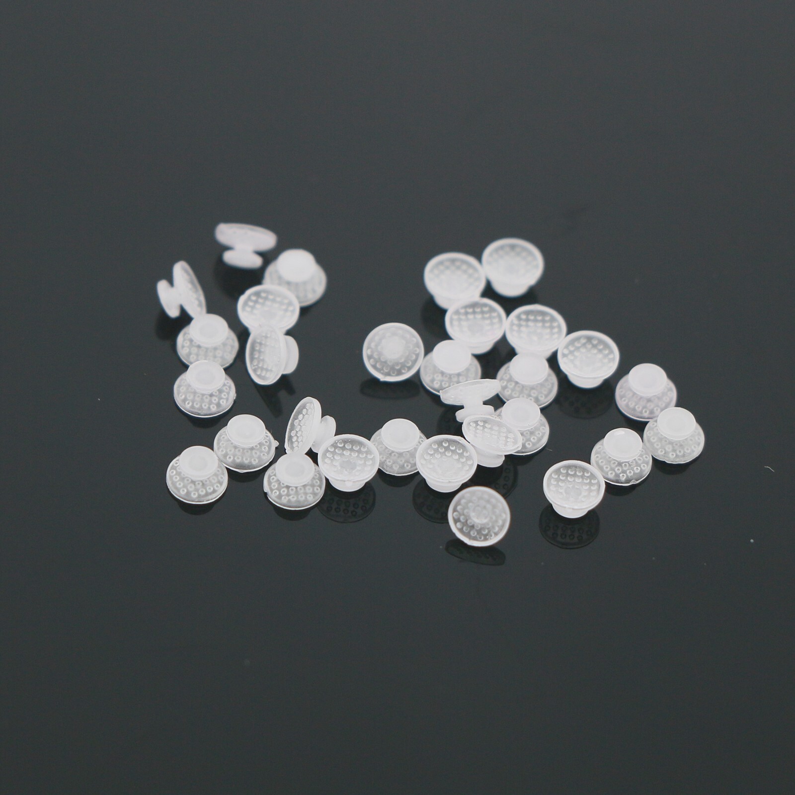 US 10Pcs/Pack Dental Orthodontic Clear Ceramic Lingual Button Bondable Mesh Base