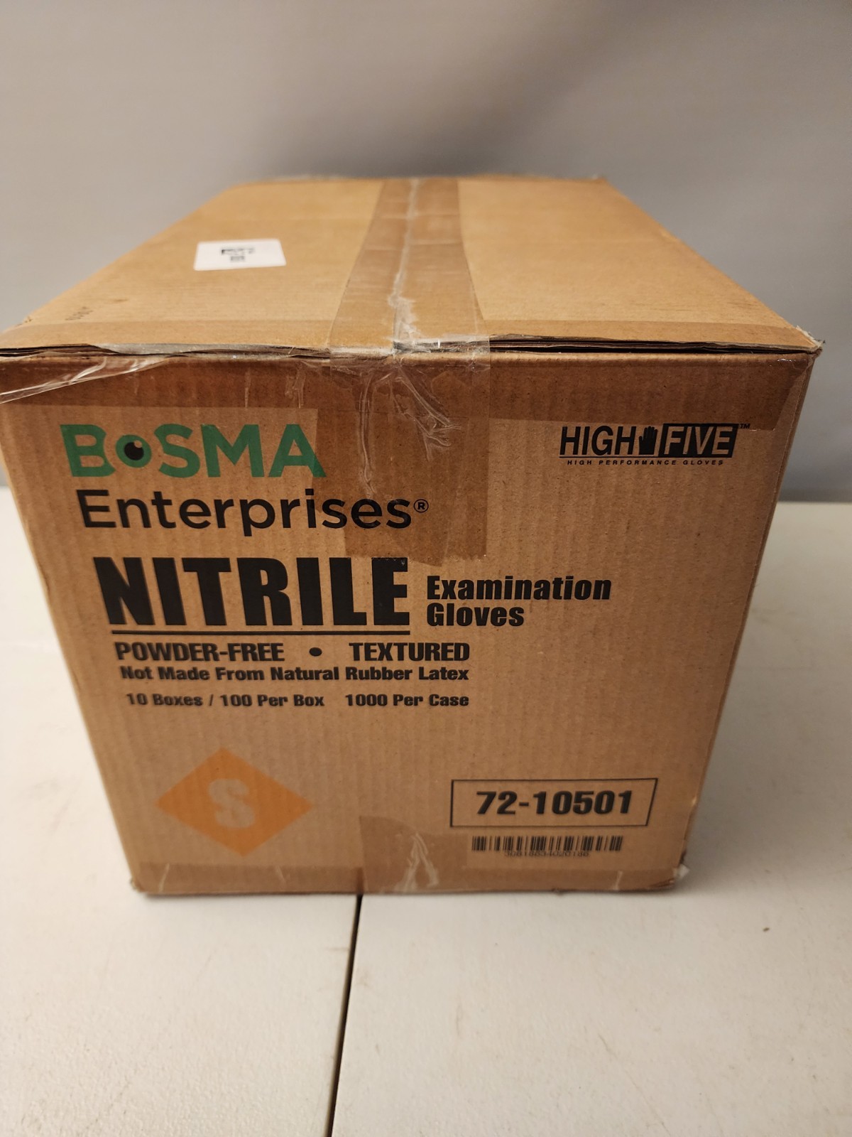 Case of High Five Nitrile Examination Gloves Size Small – Powder-Free Textured