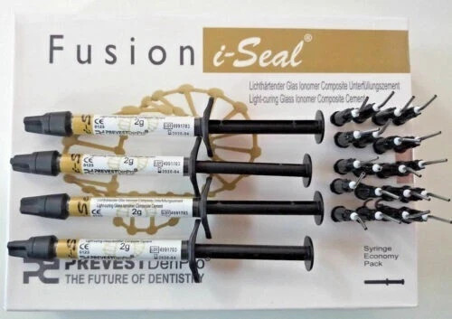 PREVEST DENPRO FUSION I SEAL LIGHTCURING GIC DENTAL CEMENT fresh stock 2028