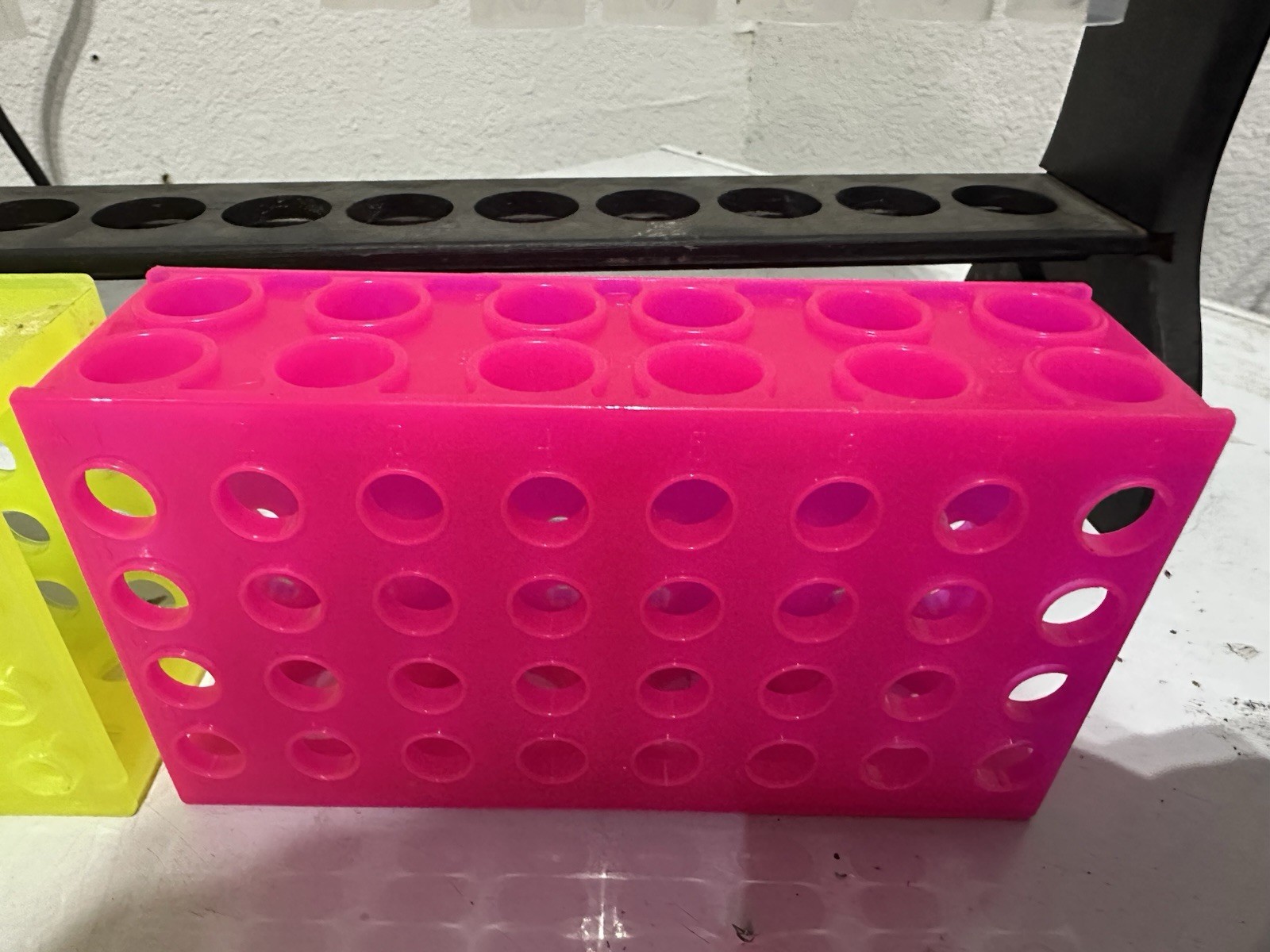 Laboratory Test Tube Rack Set Lot – 2 Tier Rack + 2 Plastic Racks + Tubes