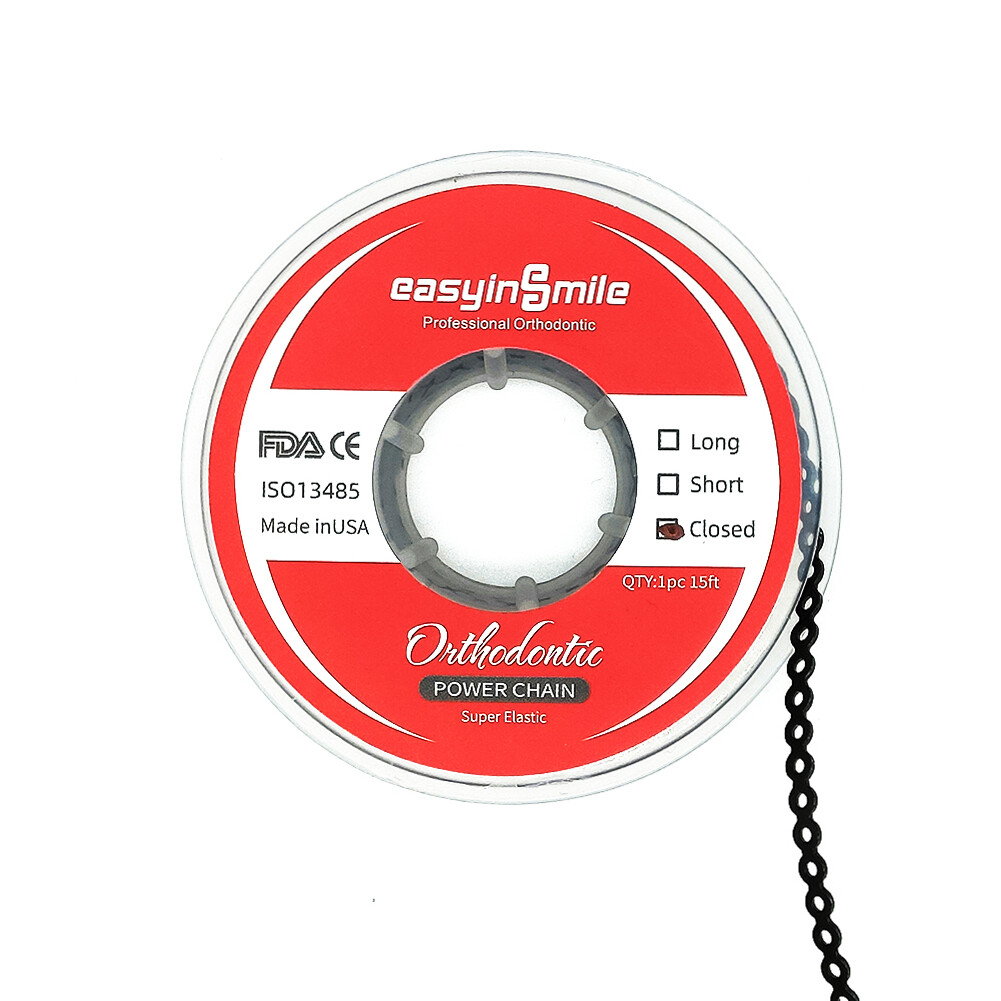 Dental Orthodontic Power Chain Elastic Rubber Bands For Braces Long/Short /Close