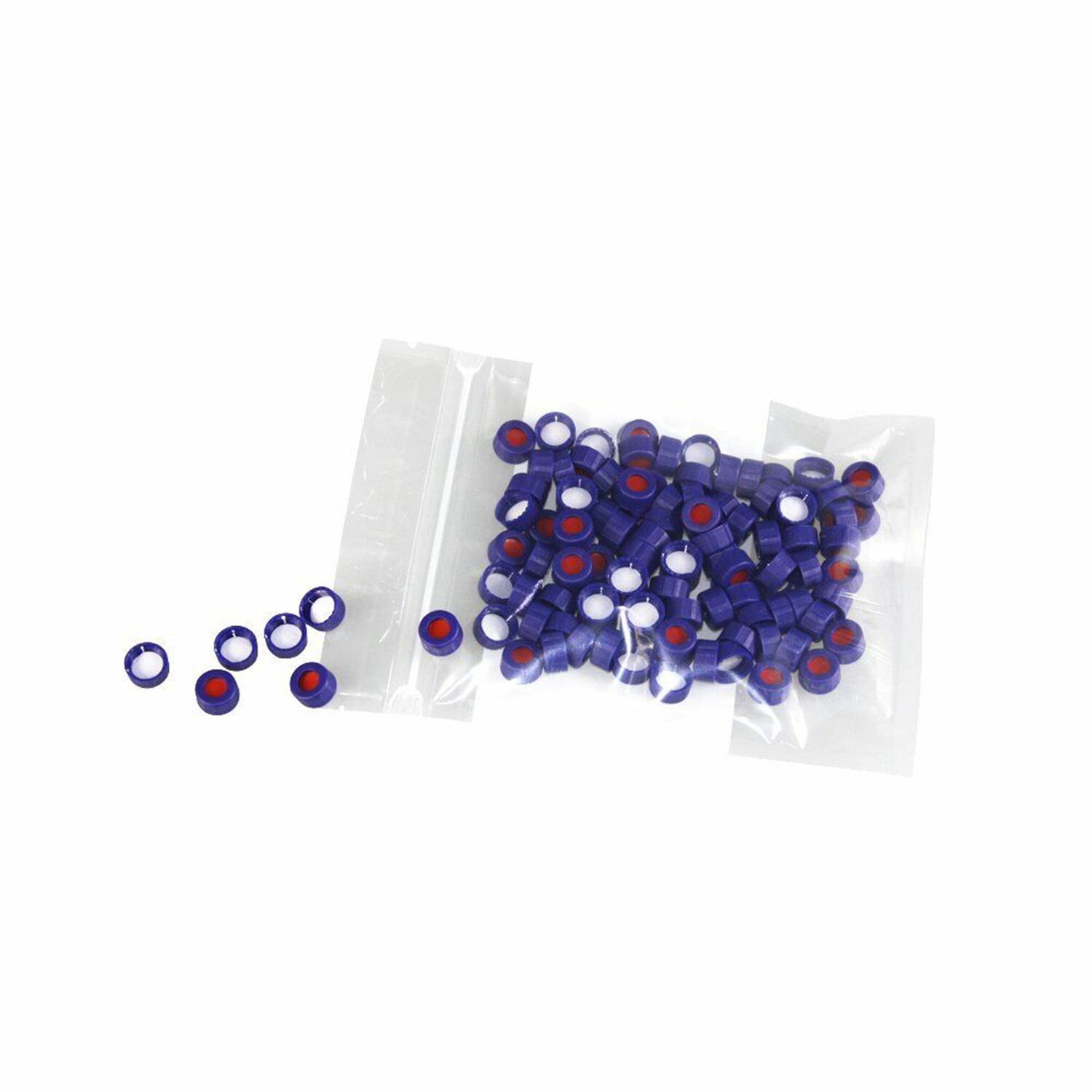 1000pcs 9mm Screw Thread Autosampler Vial,PP Close Top Cap+PTFE Silicone Septa