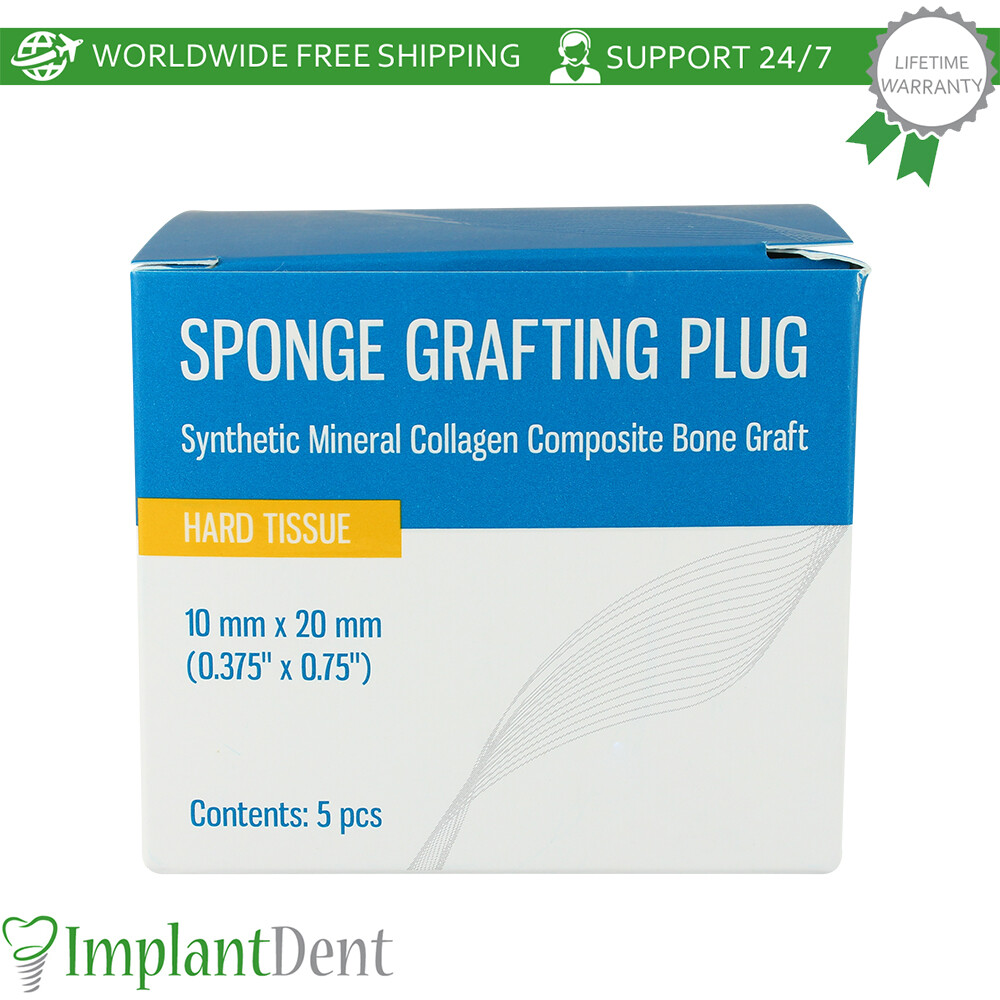 5 Pcs Dental Sponge Grafting Synthetic Collagen Sterile Socket Plug Bo ne Graft