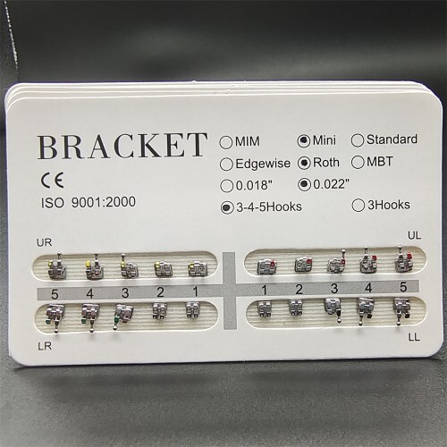 50 Packs Dental Orthodontic Brackets Braces Metal Mini Roth.022 Hooks 345