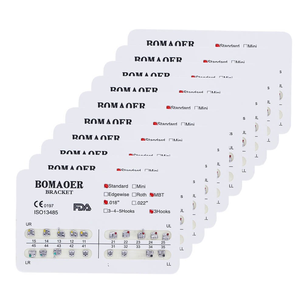 8 Sizes Dental Orthodontic Mental Bracket Brace work with arch wire 20pcs/pack