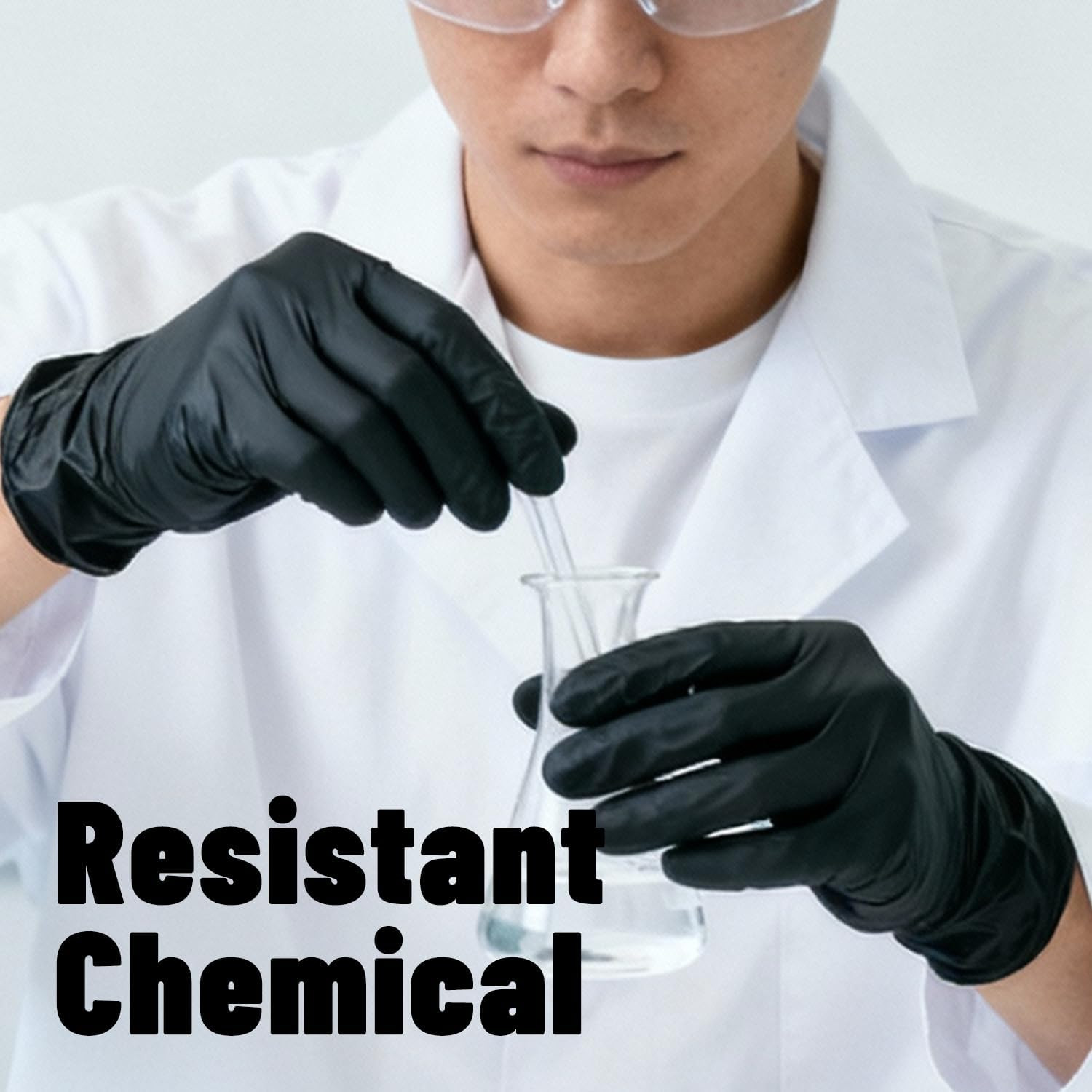5 Mil Nitrile Gloves Black GP50 – Latex & Powder Free – Disposable – Food Safe –
