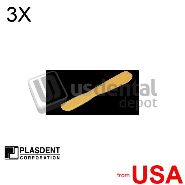 3X LOT of PLASDENT Disposable Alginate Mixing Spatulas- #907DMS-3 001-907DMS-YEL