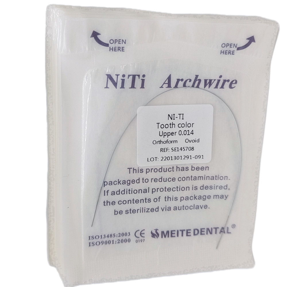 5 Packs Dental Ortho Super Elastic NiTi Round Arch Wires White Color Coated