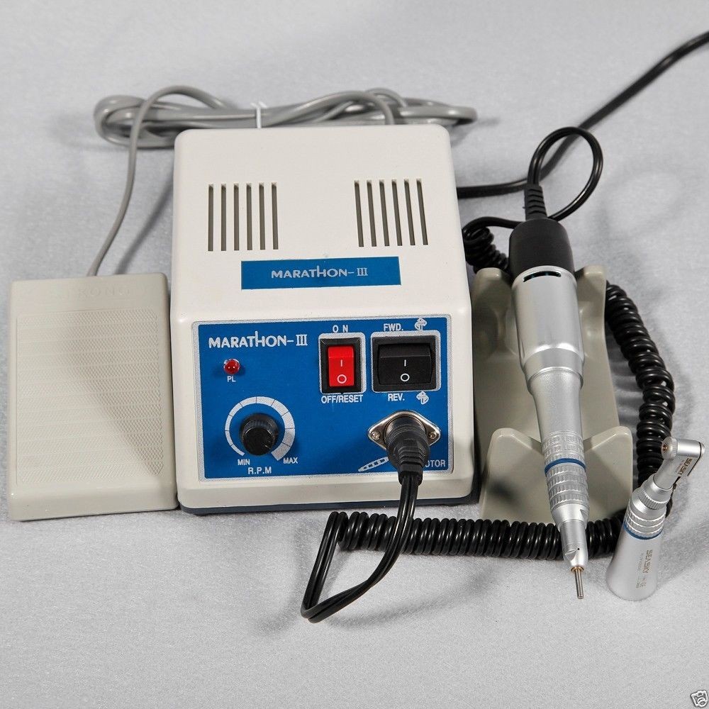 Dental Lab Marathon Polisher Electric Micromotor & Contra angle Prophy Cups GIFT